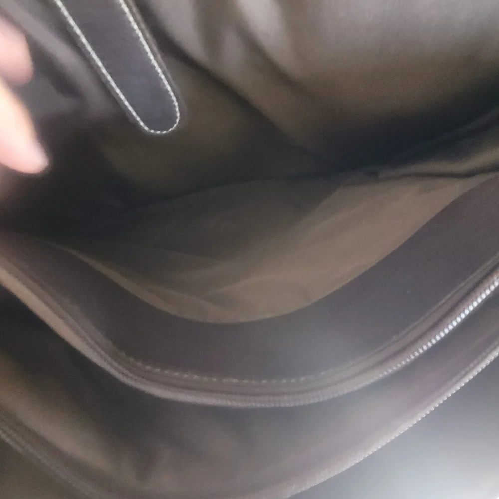 Dark Brown Genuine Leather Messenger Bag Crossbody Large Minimalist
